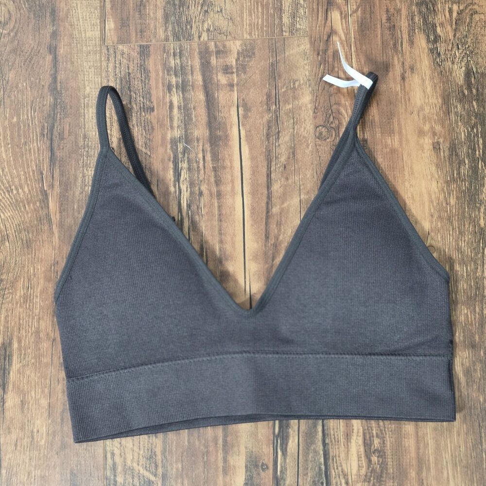 New Aeropostale DWNTME Juniors L Seriously Soft Black Seamless Bralette